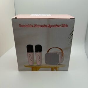 Portable Karaoke Speaker Kit with microphone 1 - Pink